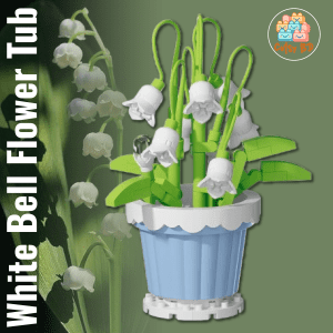 White Bell Flowers Tub